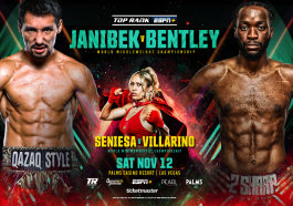 Janibek Alimkhanuly and Seniesa Estrada