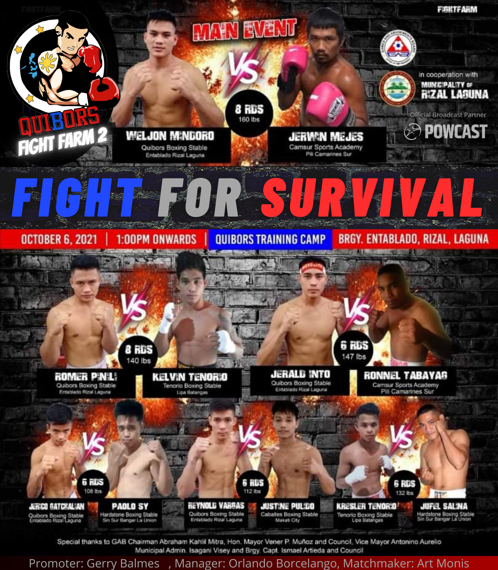 Quibors Boxing Mindoro vs Mejes Poster